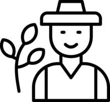 Farmer Line Icon Design vector