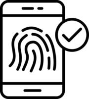 Smartphone Line Icon Design vector