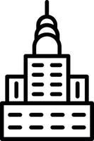Chrysler Building Line Icon Design vector