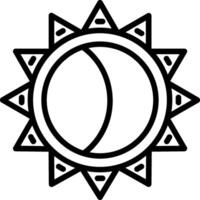 Eclipse Line Icon Design vector