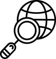Exploration Line Icon Design vector