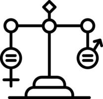 Gender Equality Line Icon Design vector