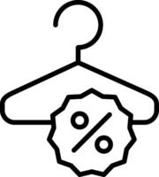 Hanger Line Icon Design vector