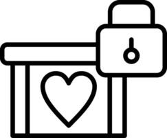 Lock Line Icon Design vector