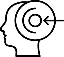 Perception Line Icon Design vector