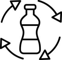 Recycle Plastic Line Icon Design vector