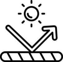 UV Protection Line Icon Design vector