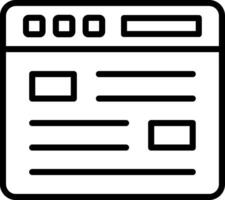 Webpage Line Icon Design vector