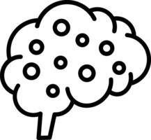Brain Points Line Icon Design vector