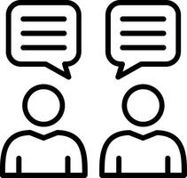 conversacion línea icono diseño vector
