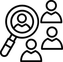 Candidate Selection Line Icon Design vector