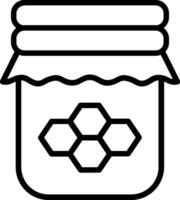 Honey Jar Line Icon Design vector