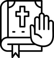 Oath Line Icon Design vector