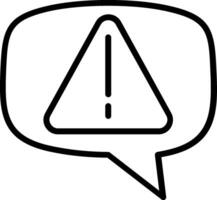 Warning Line Icon Design vector