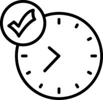 Clock Line Icon Design vector