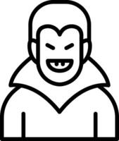 Vampire Line Icon Design vector