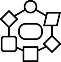 Blockchain Line Icon Design vector