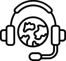 Customer Support Line Icon Design vector