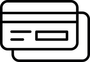 Debit Card Line Icon Design vector
