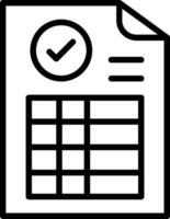 Frequency table Line Icon Design vector