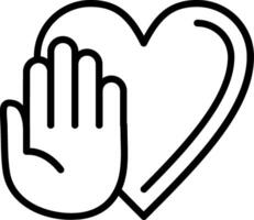 Hand Line Icon Design vector
