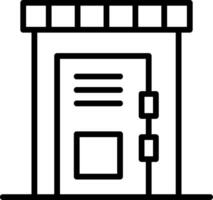Portable Bathroom Line Icon Design vector