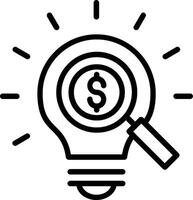 Investment insights Line Icon Design vector