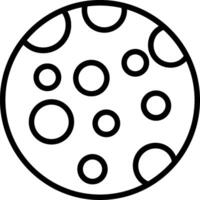 Full Moon Line Icon Design vector