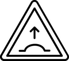 Speed Bump Line Icon Design vector