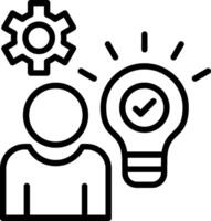 Solution Line Icon Design vector