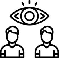 Supervision Line Icon Design vector