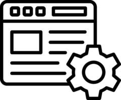 Browser Line Icon Design vector