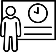 Time management Line Icon Design vector