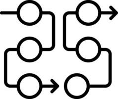 Flow diagram Line Icon Design vector
