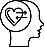 Empathy Line Icon Design vector