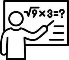 Mathematician Line Icon Design vector