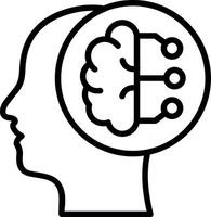 Intelligence Line Icon Design vector