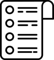 Shopping list Line Icon Design vector