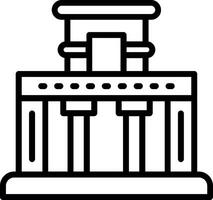 Temple Of The Frescoes Line Icon Design vector