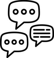 Speech Bubbles Line Icon Design vector