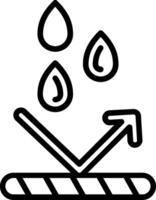 Water Resistant Line Icon Design vector