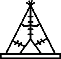 Tent Line Icon Design vector