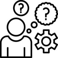 Think Line Icon Design vector