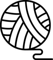 Wool Ball Line Icon Design vector