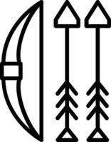 Archery Line Icon Design vector