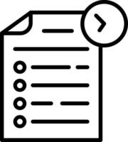Checklist Line Icon Design vector