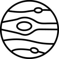 Neptune Line Icon Design vector