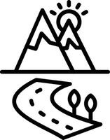 Path way Line Icon Design vector