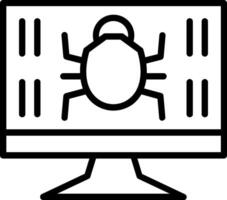 Bug Line Icon Design vector