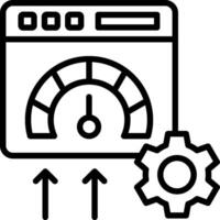 Medium speed Line Icon Design vector